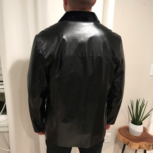 Men’s Reversible Genuine Leather/Calf Hair Jacket - Picture 11 of 13
